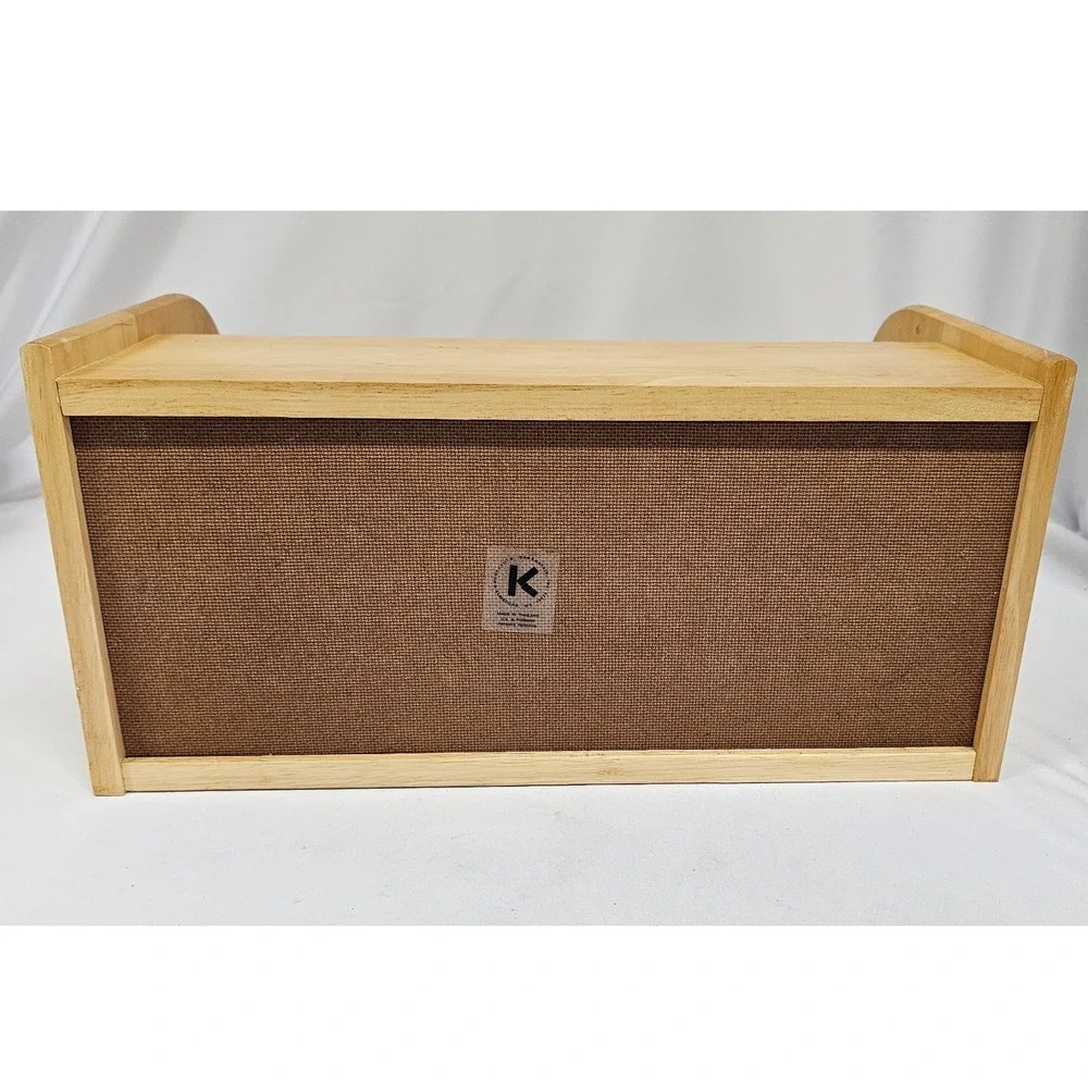 Vintage Wooden Roll Top Bread Box Natural Wood Kitchen Countertop Storage Bin